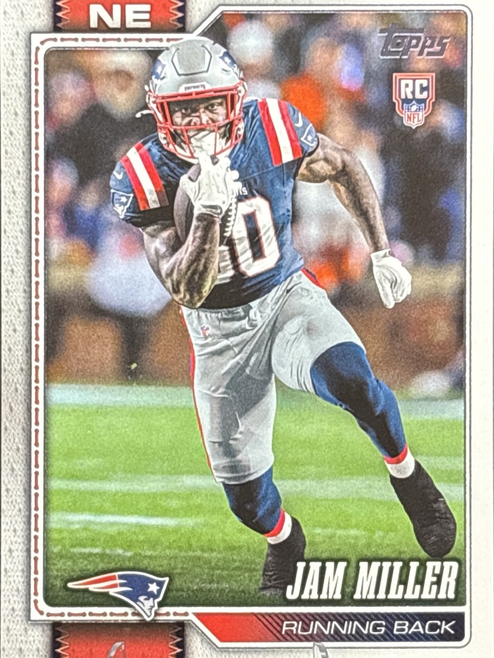 Topps Jam Miller Rookie New England Patriots Football Card
